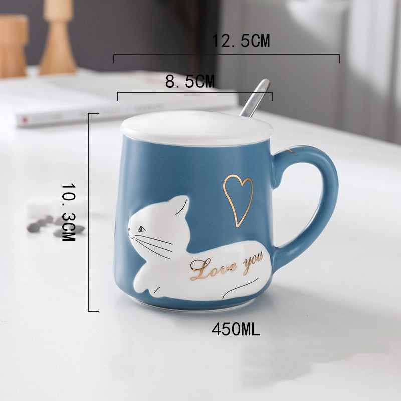 Three-Dimensional Cat Ceramic Mug