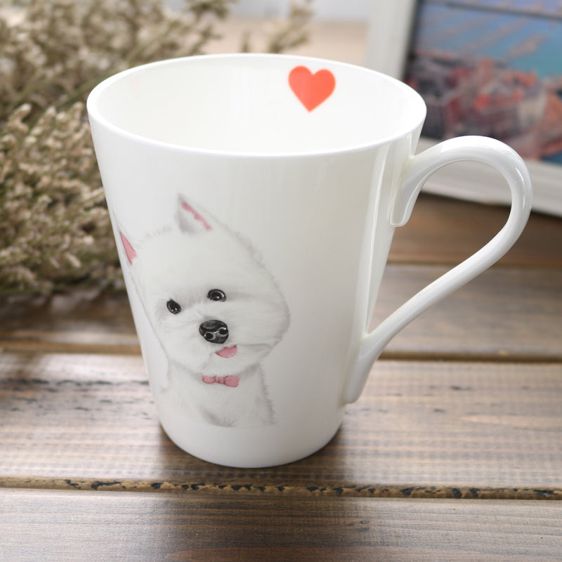 Creative Coffee Milk Cup Ceramic Dogs