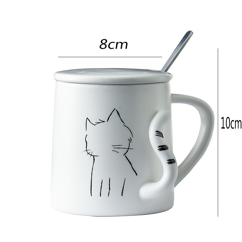 Cat Tail Ceramic Mug