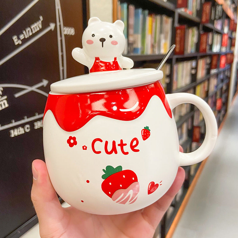 Cute Cartoon Ceramic White Bear Mug