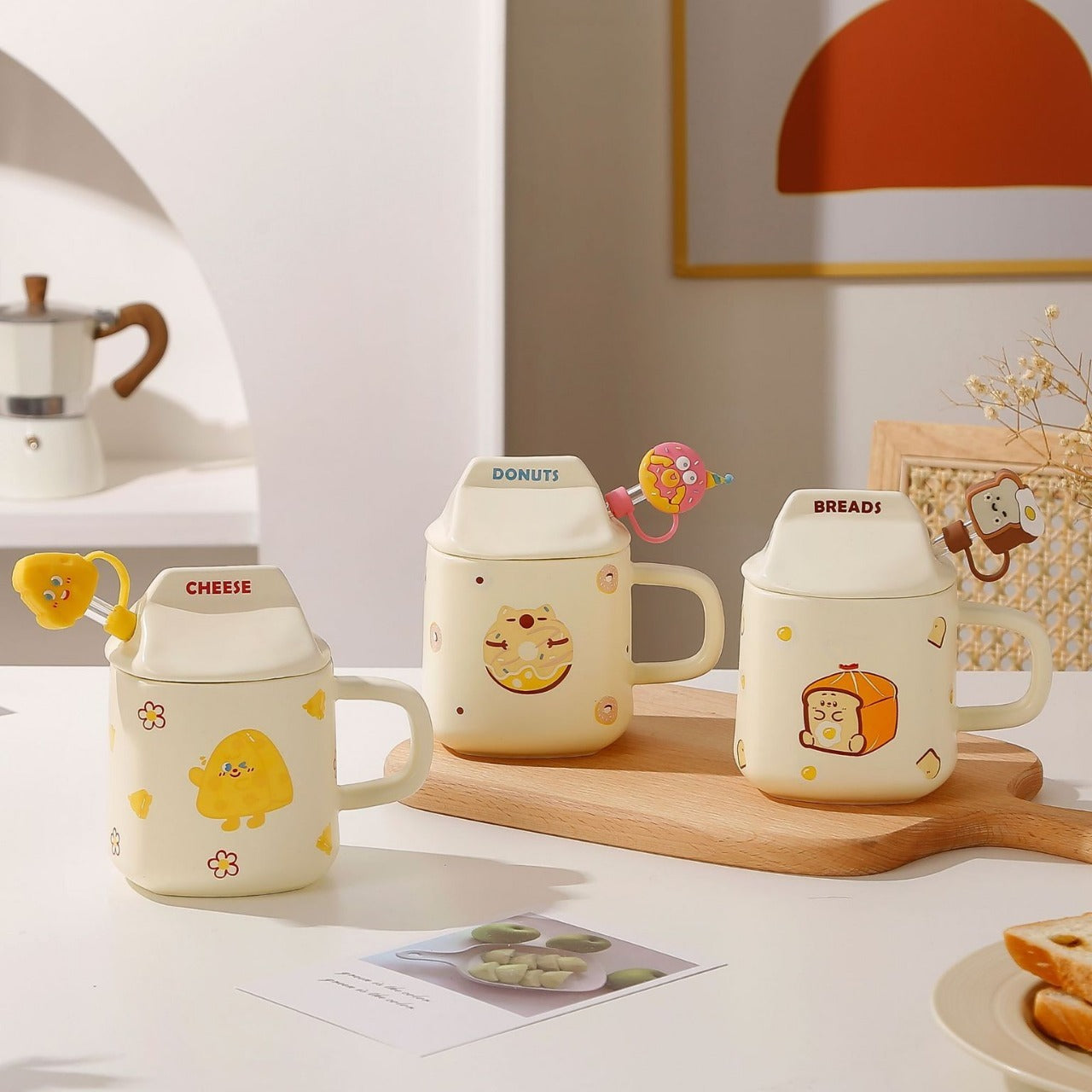 Ceramic Cartoon Donut Mug