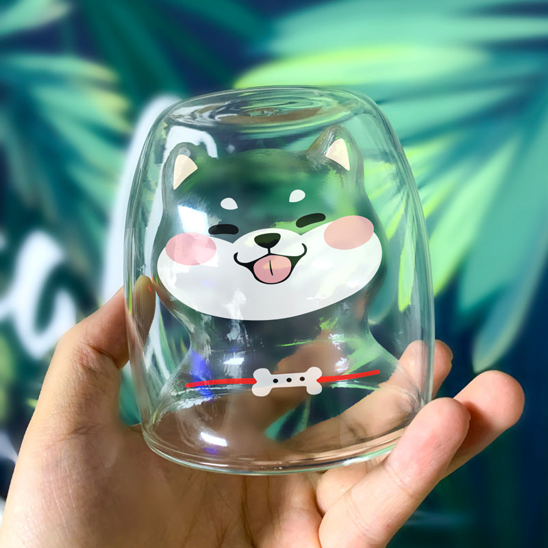 Espresso Shiba Inu Glass