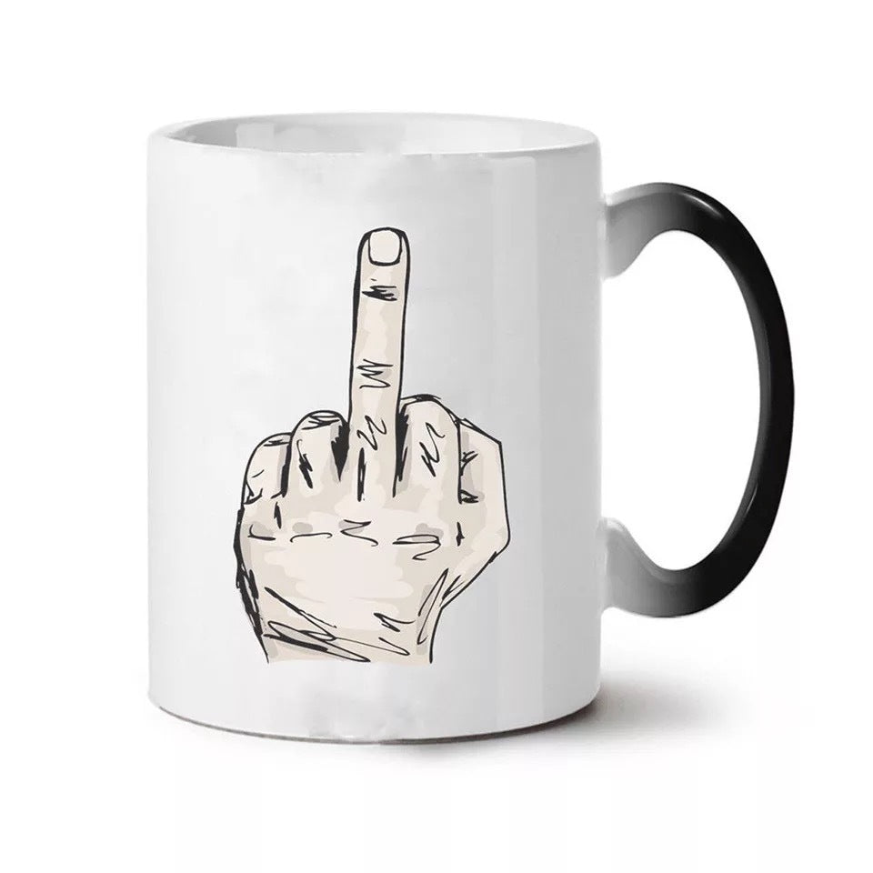 Middle Finger Color Changing Mug