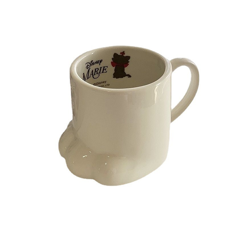 Cat's Paw White Ceramic Mug