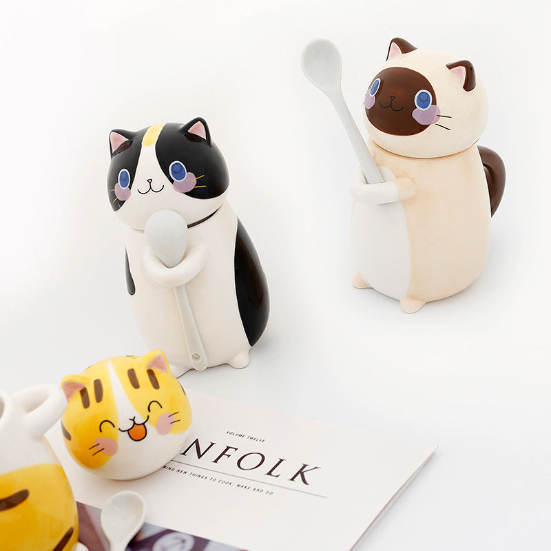 Cartoon Cute Cat Ceramic Cup