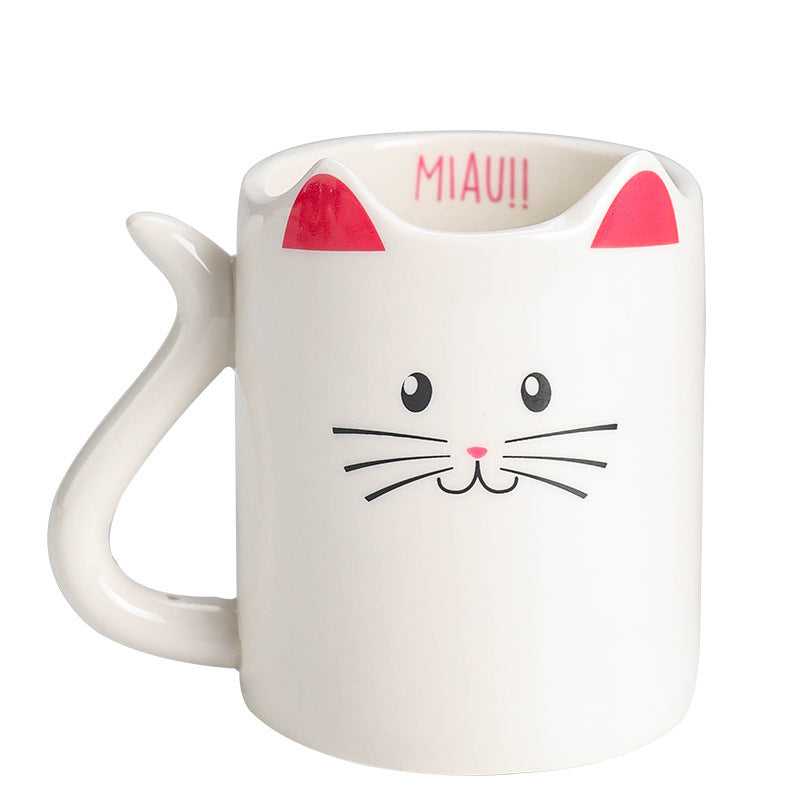 Hand-painted Cat Ceramic Mug