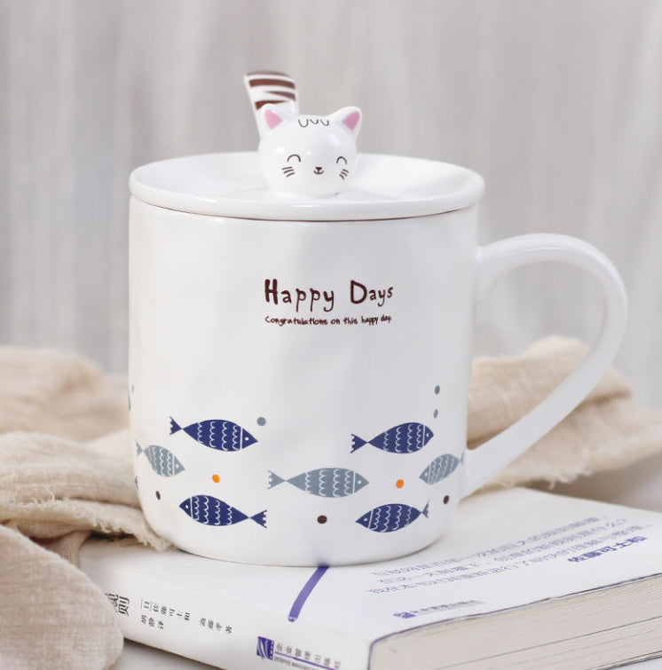 Japanese Cutemark ceramic Cartoon Cat Mugs