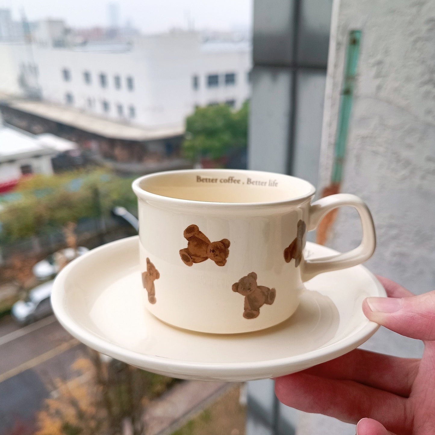 Bear English Teddy Coffee Cup Saucer Set