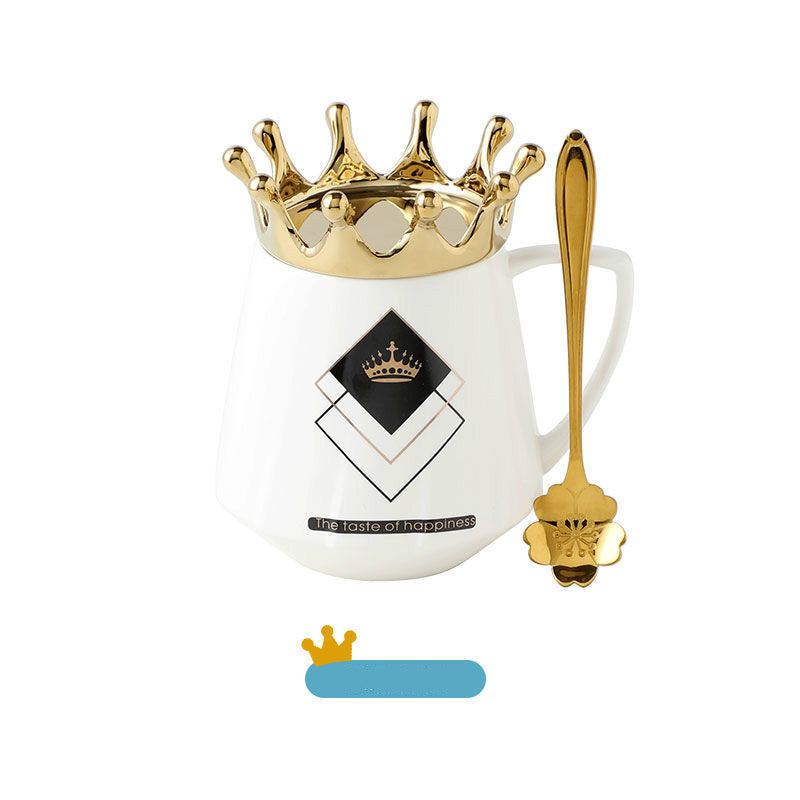 Ceramic Queen Mug with Lid Scoop