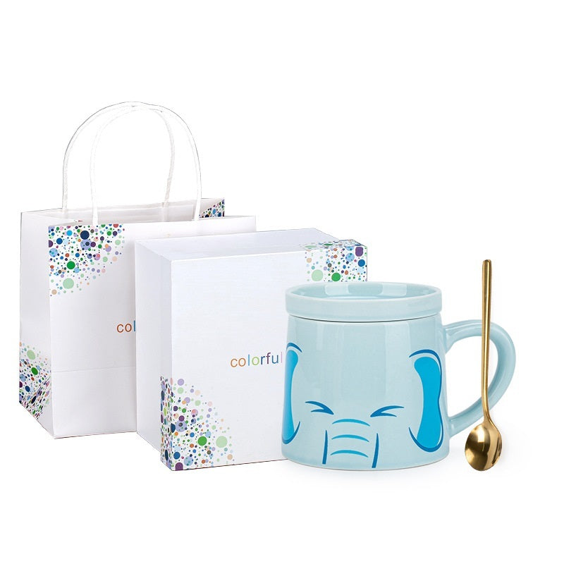 Coffee Cup Children's Breakfast Couple With Lid Spoon