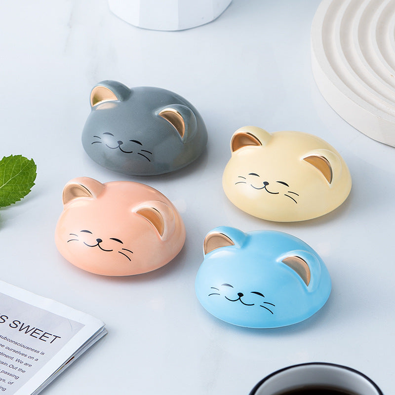 Ceramic Color Glaze Cartoon Cat Mug