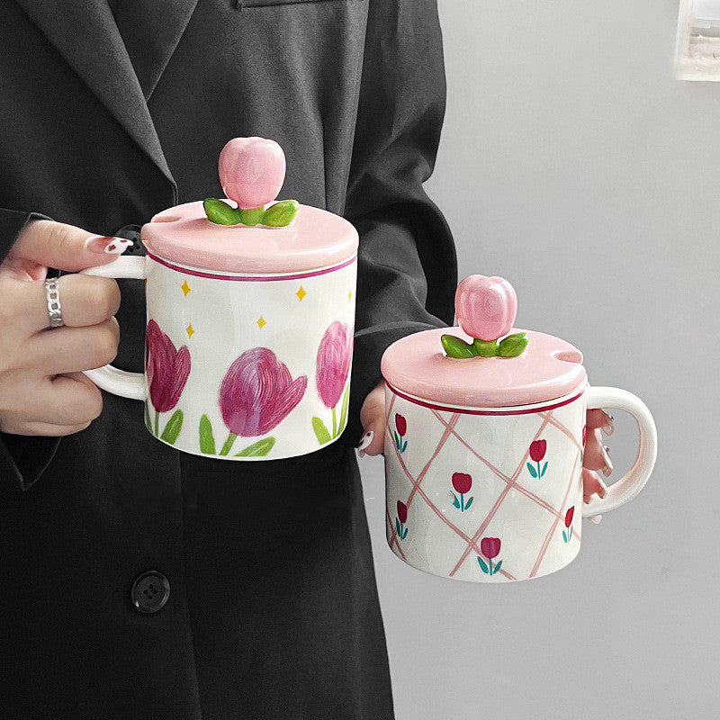 Lovely Tulip Ceramic Coffee Mug