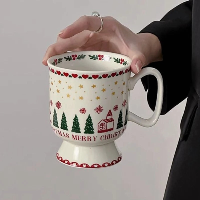 Christmas Cartoon Graffiti Ceramic Mug