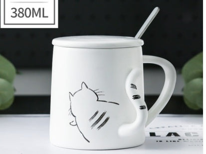Cat Tail Ceramic Mug
