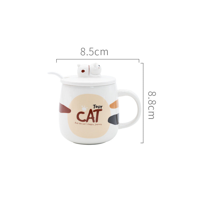 Cartoon Ceramic Cat Mug