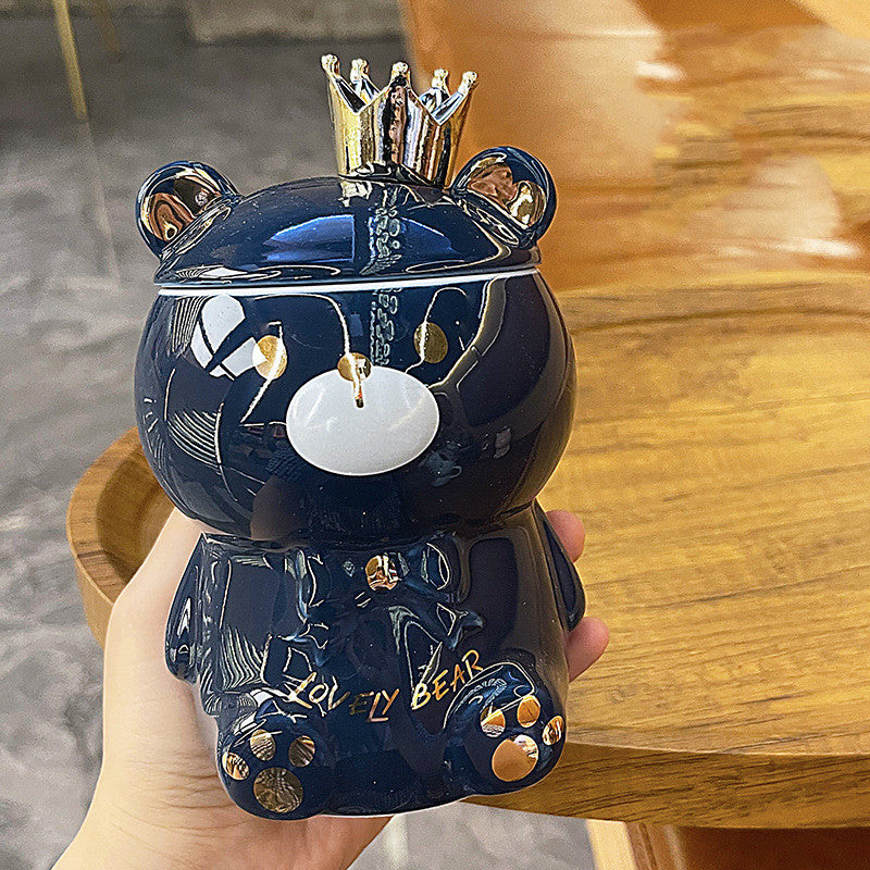 Creative Cartoon Personality Crown Bear Mug