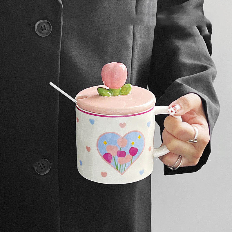 Lovely Tulip Ceramic Coffee Mug
