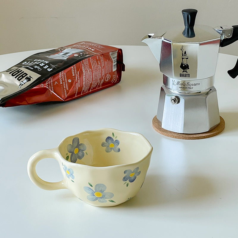 Cute Milk Yellow Hand Pinch Hand-painted Breakfast Mug