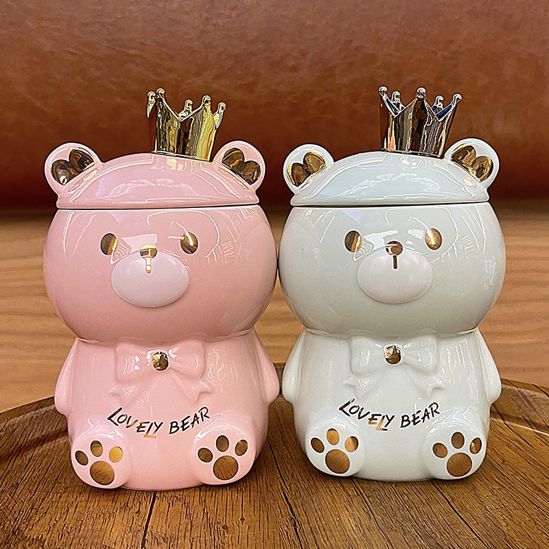 Creative Cartoon Personality Crown Bear Mug