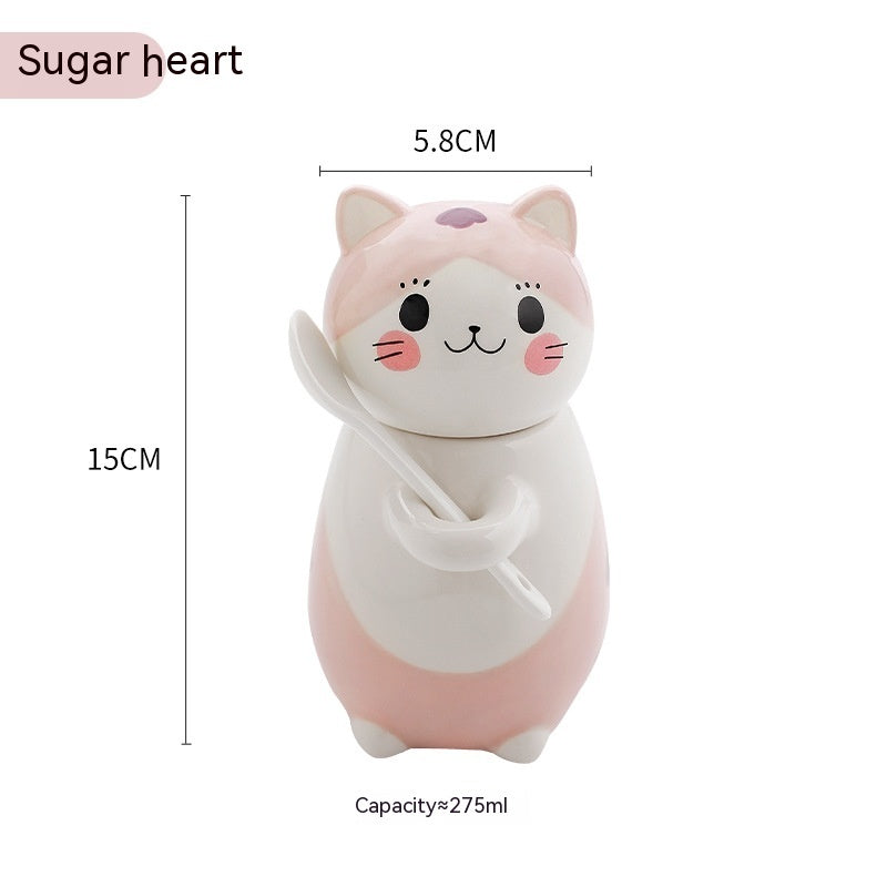 Cartoon Cute Cat Ceramic Cup