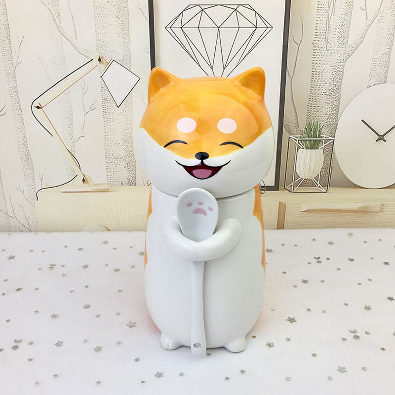 Japanese Ceramic Lovely Cat Large Capacity Mug