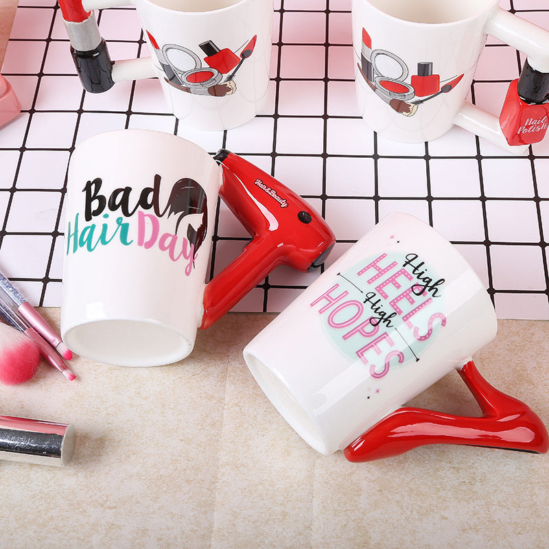 Creative Ceramic Hair Dryer Mug