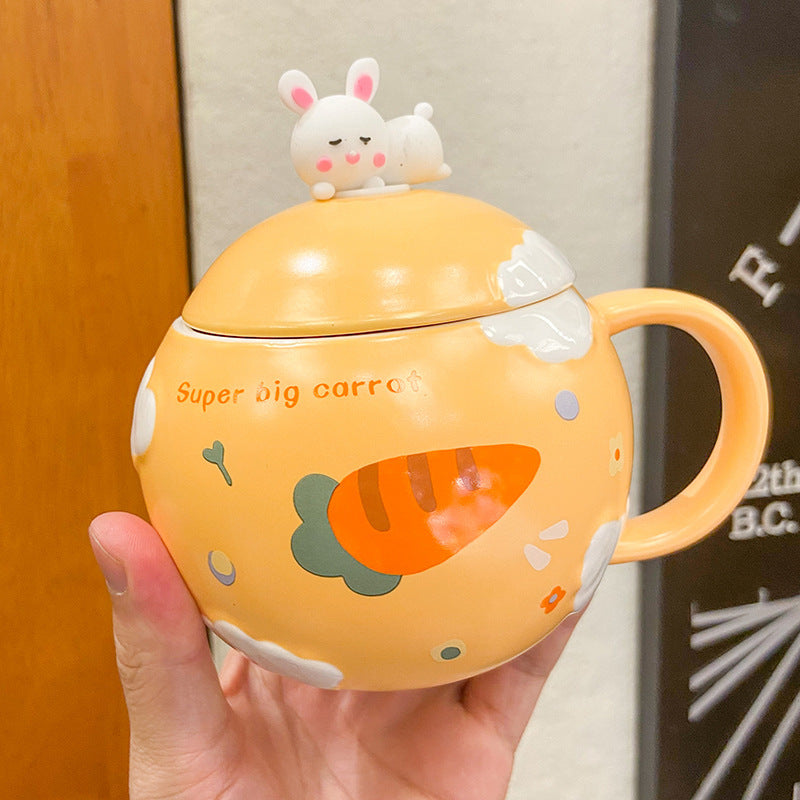 Korean Cartoon Cute Rabbit Ceramic Mug