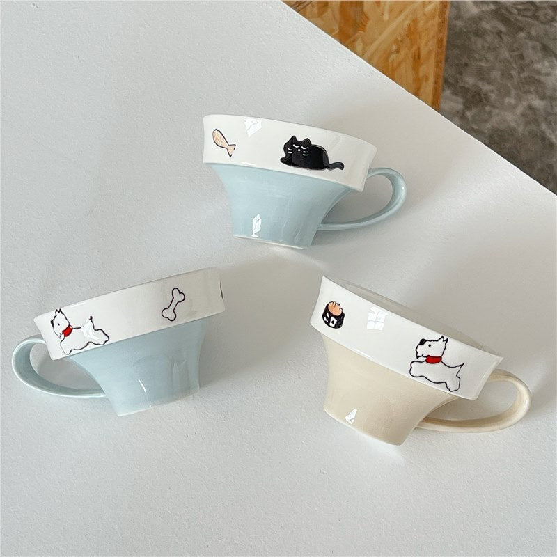 Embossed Puppy Cup And Saucer West Highland