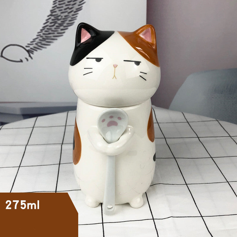 Japanese Ceramic Lovely Cat Large Capacity Mug