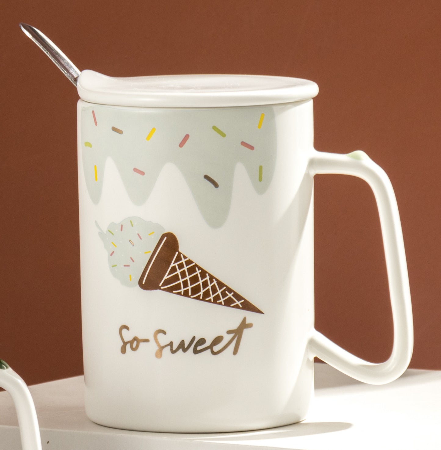 Household Children's Fruit Pattern Ceramic Mug