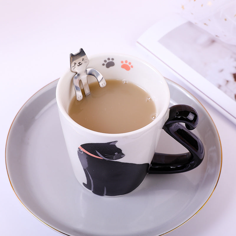 Kitten Coffee Cup Cartoon Household