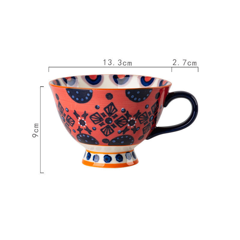 Large Capacity Creative Flowery Mug