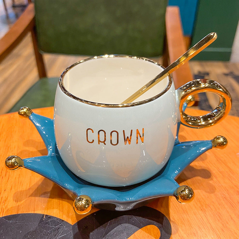 Queen Crown Coffee Cup And Saucer Set