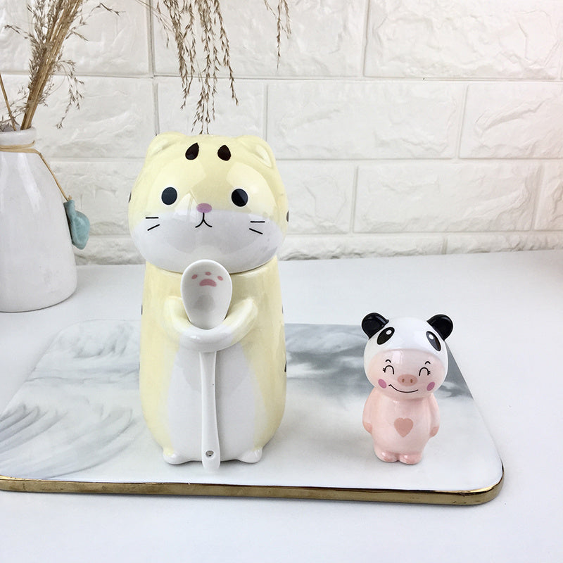 Japanese Ceramic Lovely Cat Large Capacity Mug