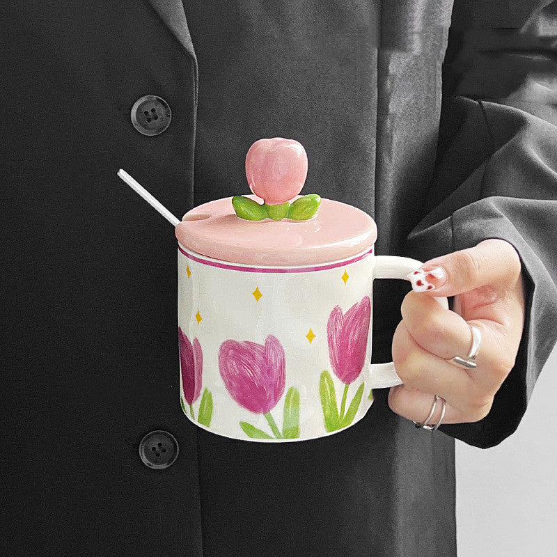 Lovely Tulip Ceramic Coffee Mug