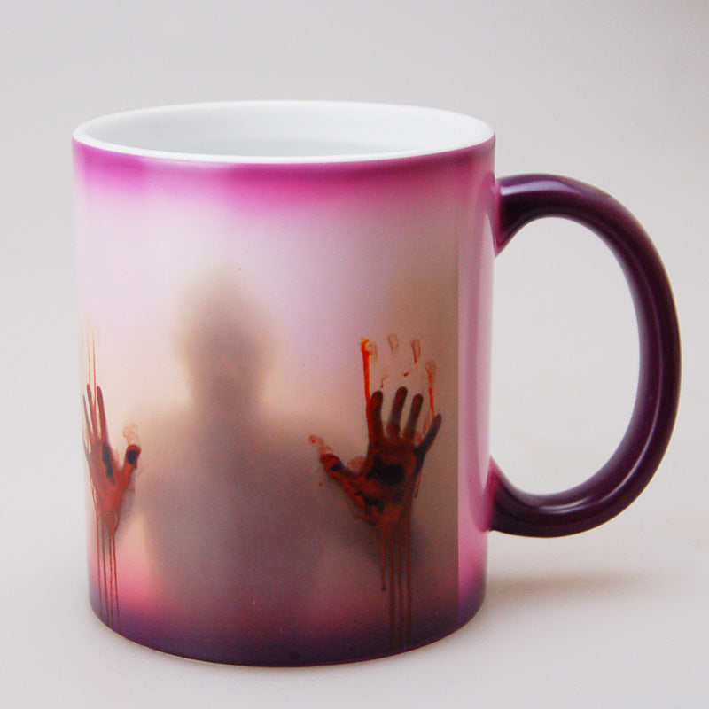 Christmas Eve Halloween Gift The Walking Dead Zombie Color Changing Mug