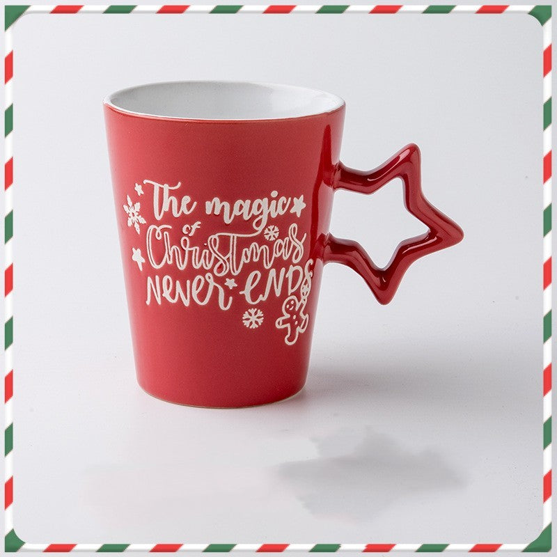 Cute Cartoon Snowman Santa Claus Ceramic Cup Christmas Mug