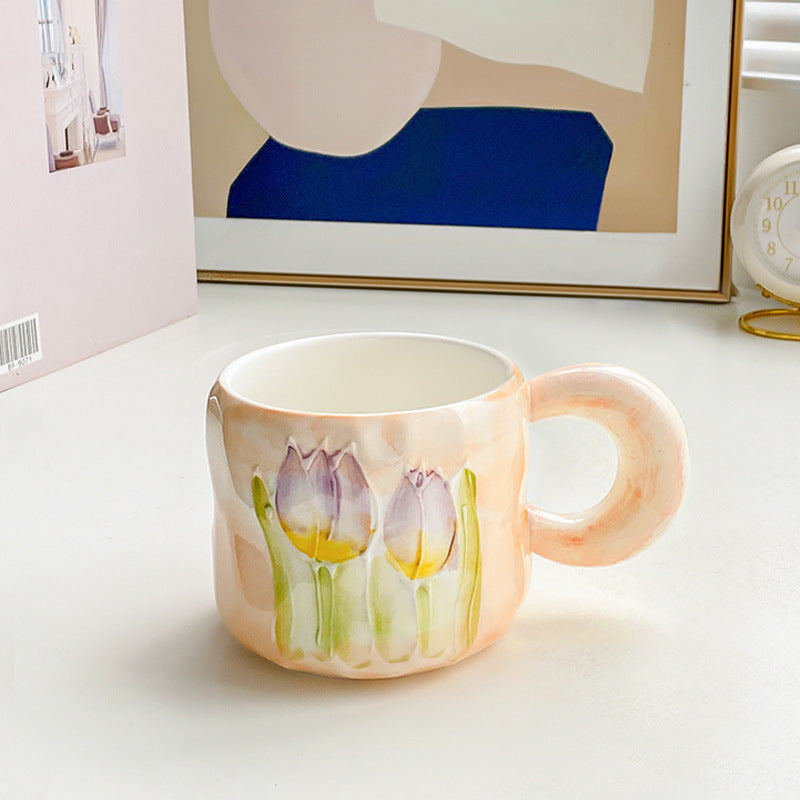 Cute Tulip Ceramic Mug