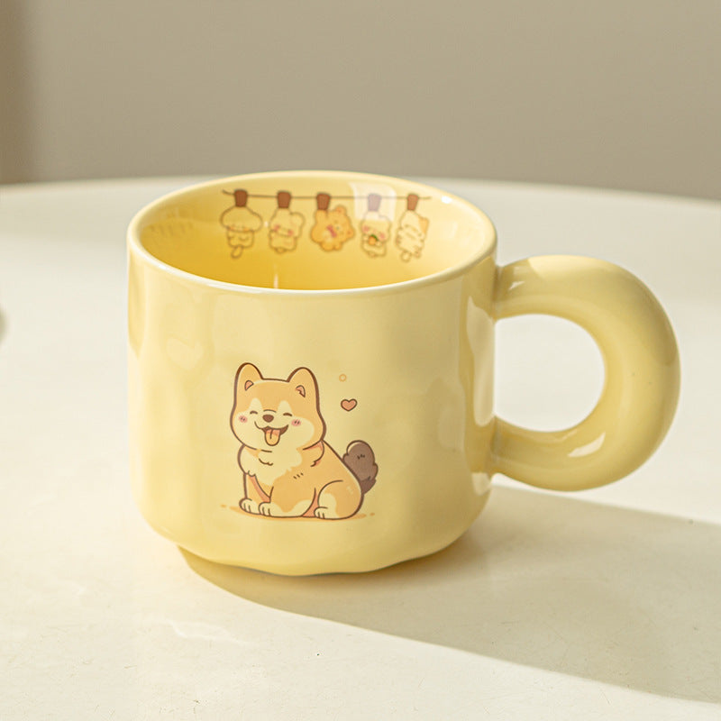 Ceramic Cute Puppy Cat Mug