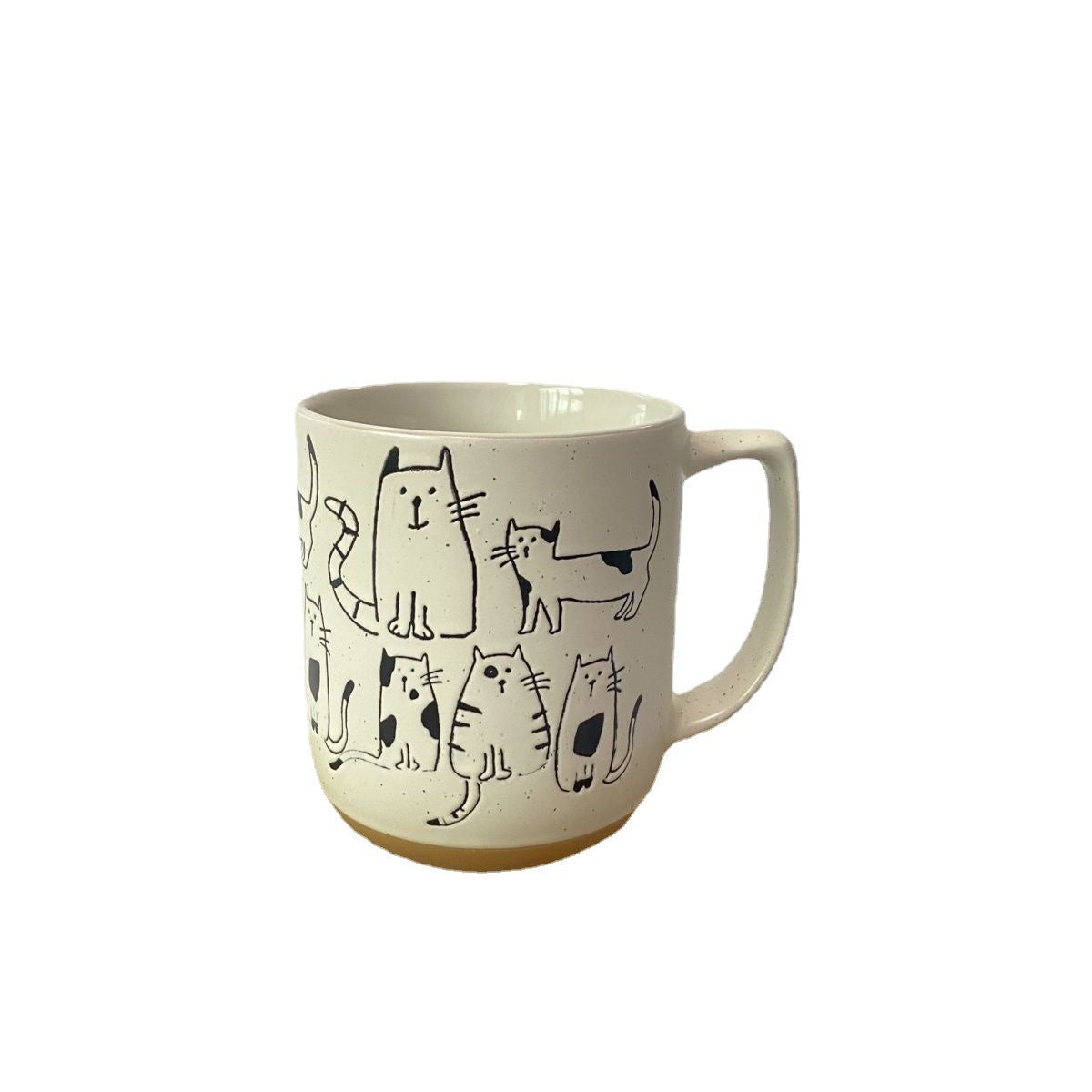 Hand-painted Pattern Ceramic Cat Mug