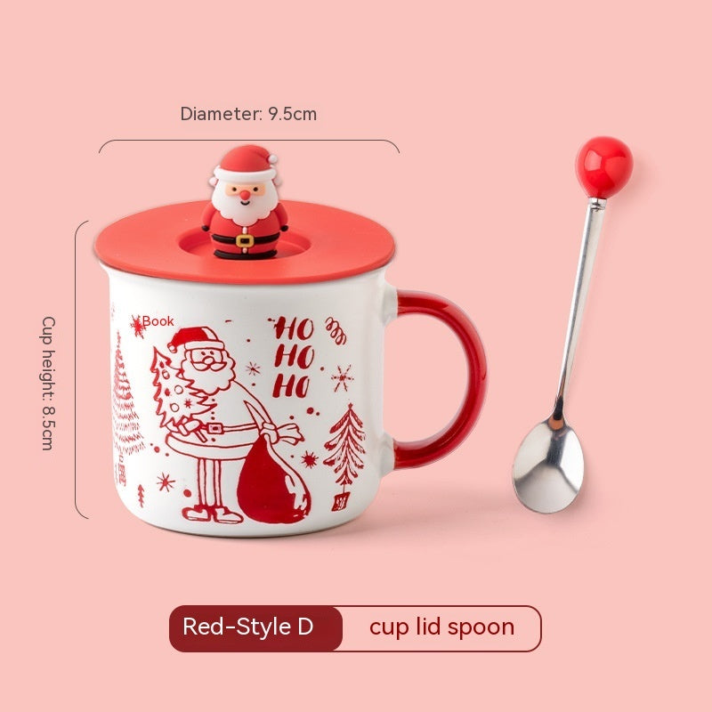 Christmas Mug Creative Cute Cartoon Ceramic Cup