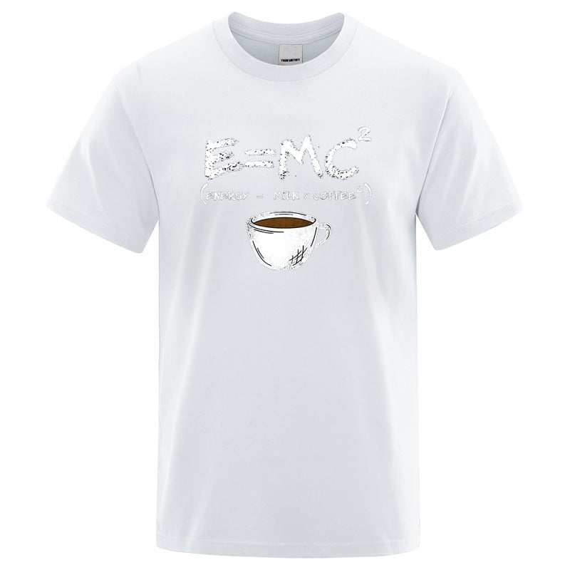E=MC Printing Men Tshirt Casual Breathable