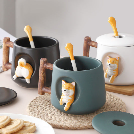Creative Ceramic Shiba Inu Cute Mug