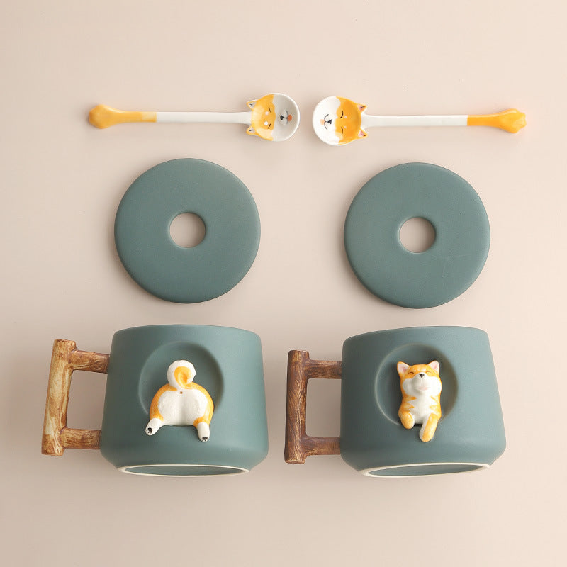 Creative Ceramic Shiba Inu Cute Mug
