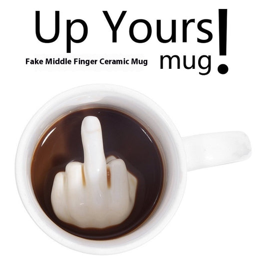 Middle Finger Cup Ceramic Mug
