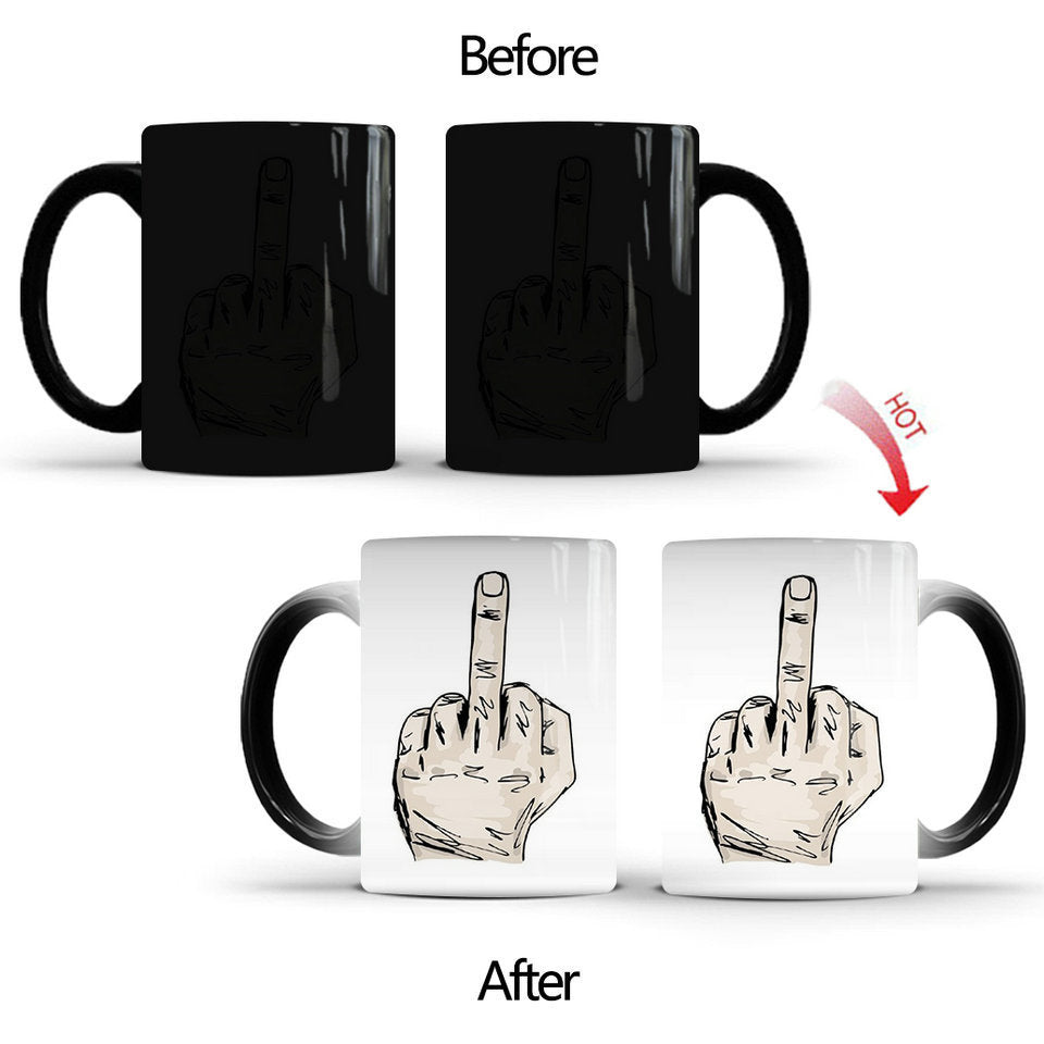 Middle Finger Color Changing Mug