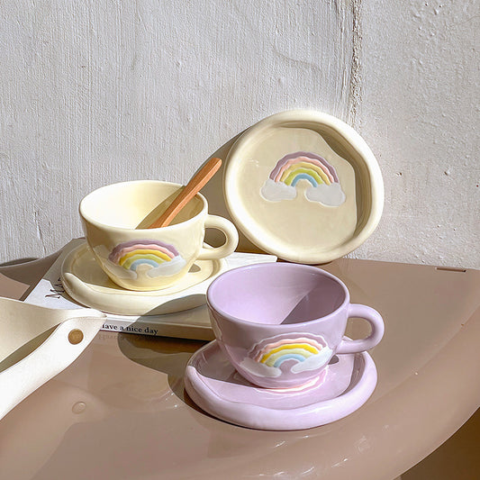 Minority Ceramic Coffee Cup Set With Disc