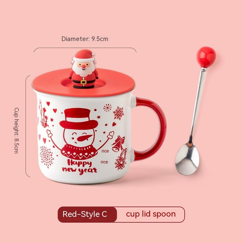 Christmas Mug Creative Cute Cartoon Ceramic Cup