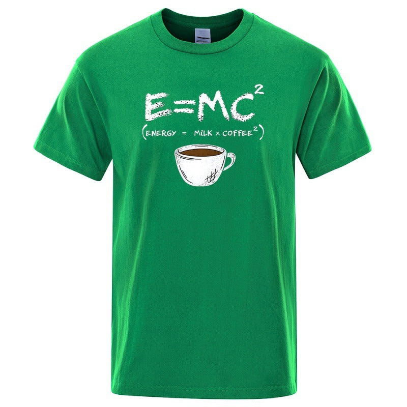 E=MC Printing Men Tshirt Casual Breathable