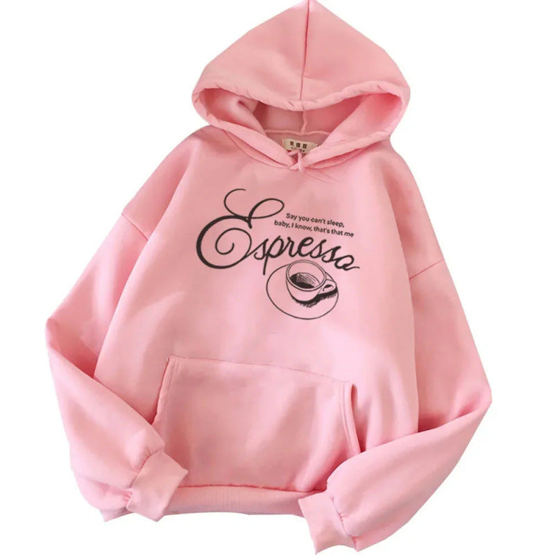 Printed Hooded Sweatshirt Unisex Long Sleeve